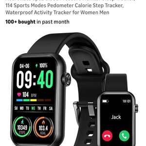 Black Smartwatch with Fitness Tracker